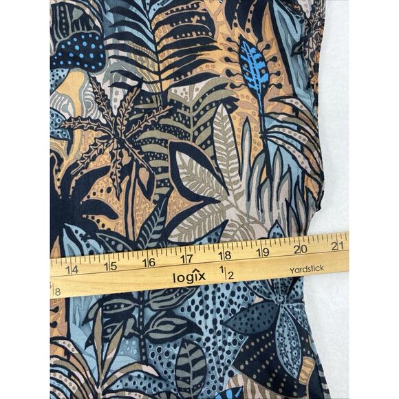 Lola & Sophie New York Pant Suit Womens Medium Tropical Print Top Wide Leg Pants - Picture 4 of 13